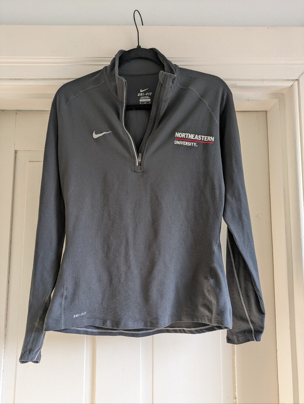 Nike Gray Dri Fit Northeastern University Performance top- M